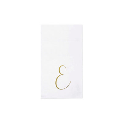 Papersoft Napkins Monogram Guest Towels - E (Pack of 20)