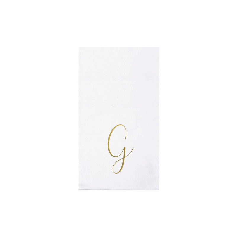 Papersoft Napkins Monogram Guest Towels - G (Pack of 20)