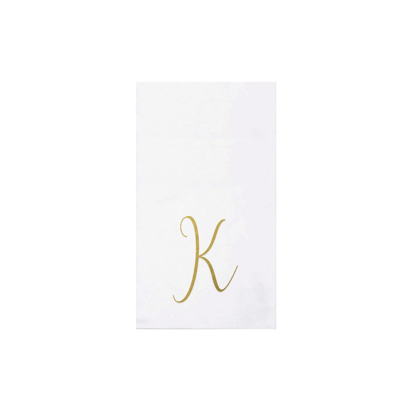 Papersoft Napkins Monogram Guest Towels - K (Pack of 20)
