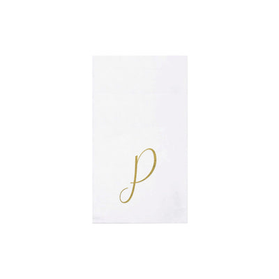 Papersoft Napkins Monogram Guest Towels - P (Pack of 20)