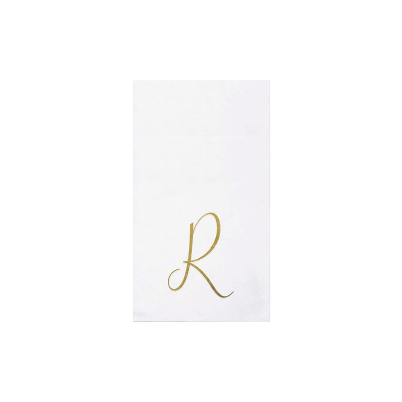 Papersoft Napkins Monogram Guest Towels - R (Pack of 20)