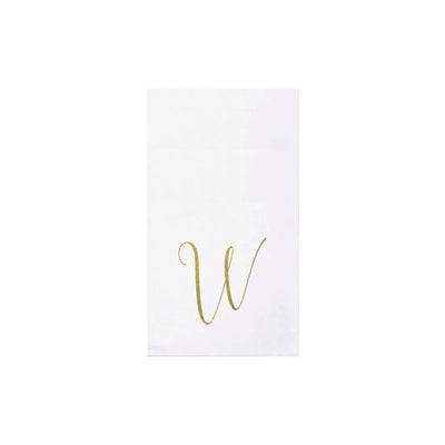 Papersoft Napkins Monogram Guest Towels - W (Pack of 20)