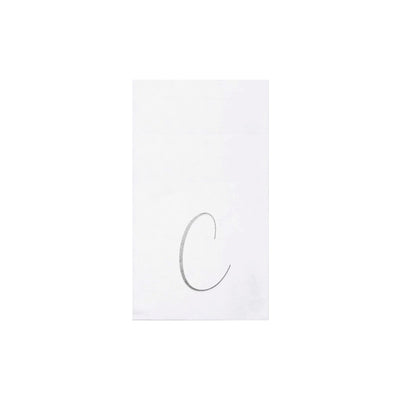 Papersoft Napkins Monogram Guest Towels - C (Pack of 20)