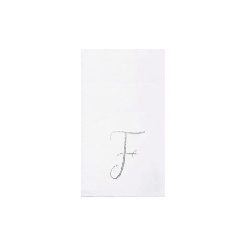 Papersoft Napkins Monogram Guest Towels - F (Pack of 20)