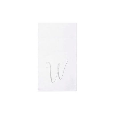 Papersoft Napkins Monogram Guest Towels - W (Pack of 20)