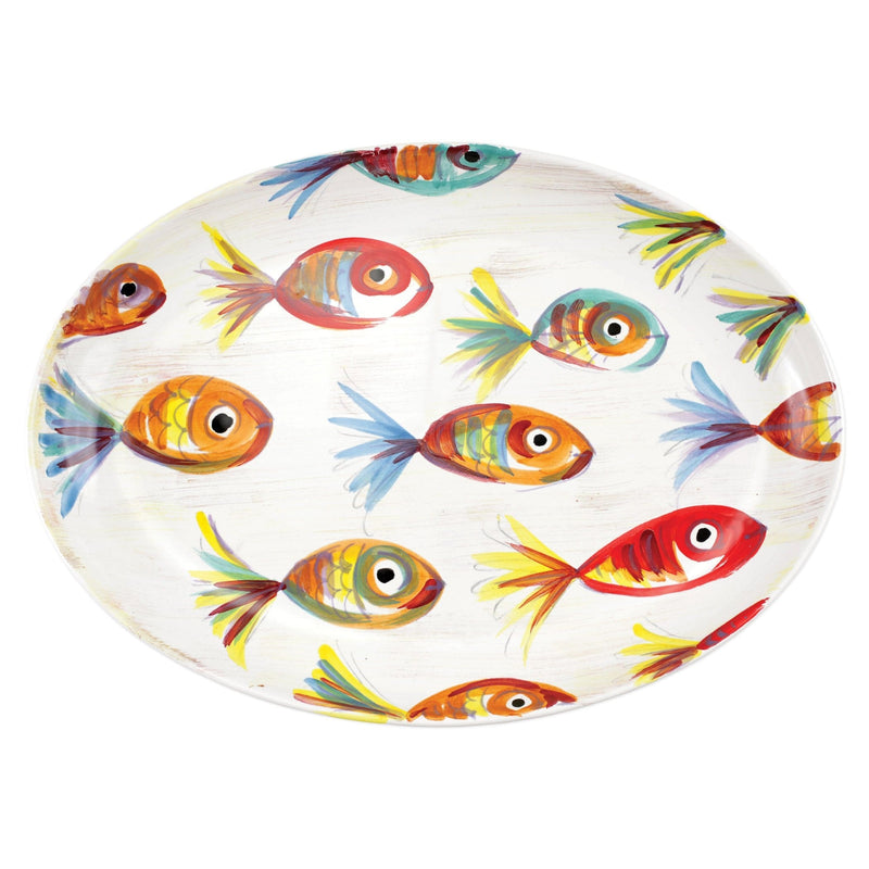 Pesci Colorati Oval Platter by VIETRI
