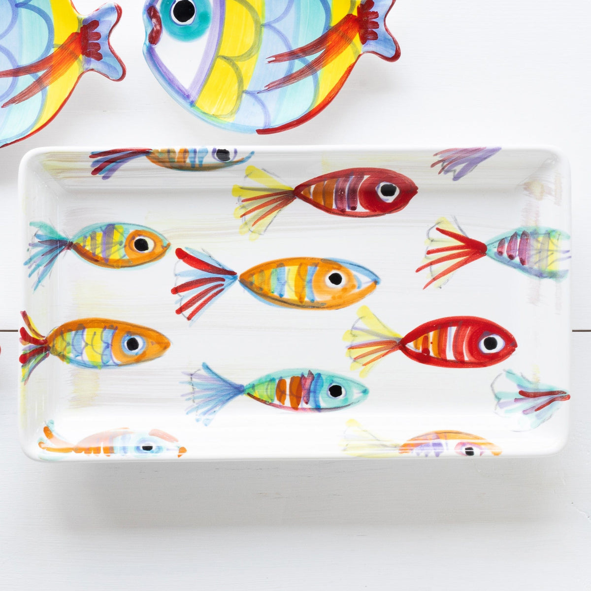 Lucice Colorati Pesci Colorati Rectangular Platter – VIETRI