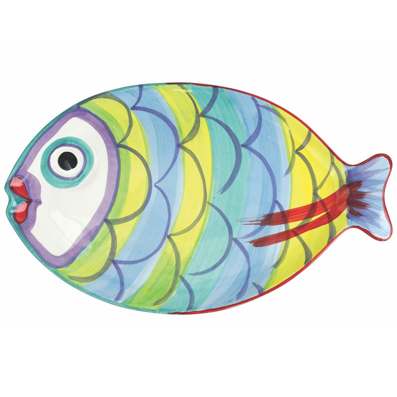 Pesci Colorati Figural Fish Platter