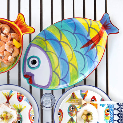 Pesci Colorati Figural Fish Platter