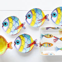 Pesci Colorati Figural Fish Canape Plate