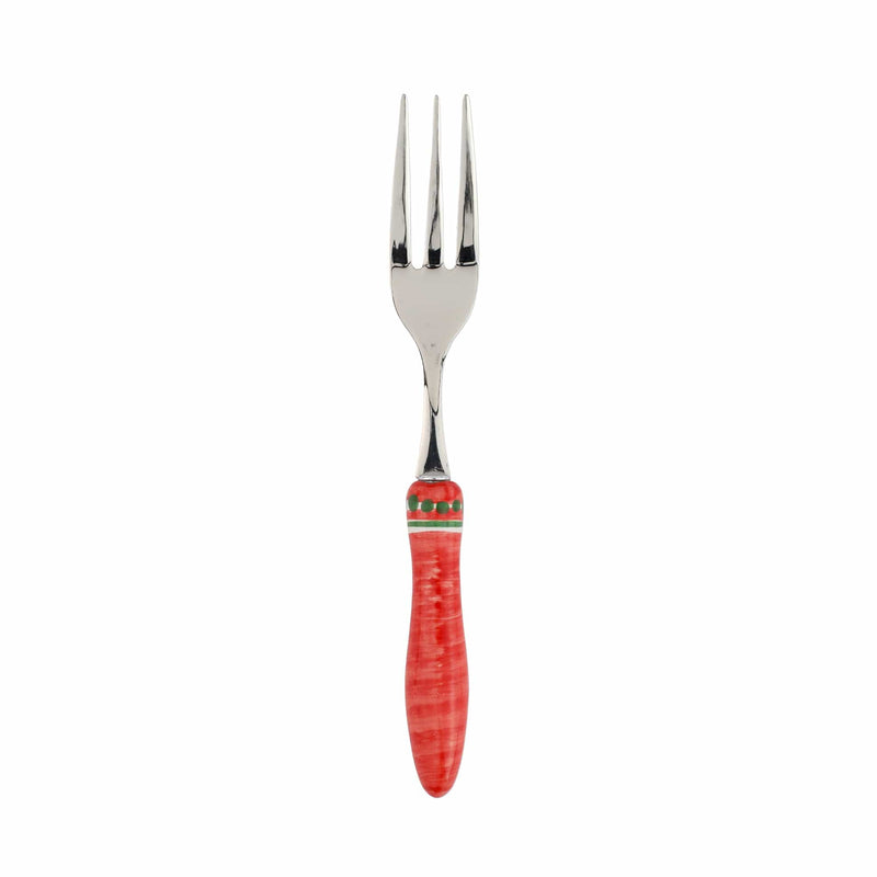 Positano Red and Green Serving Fork