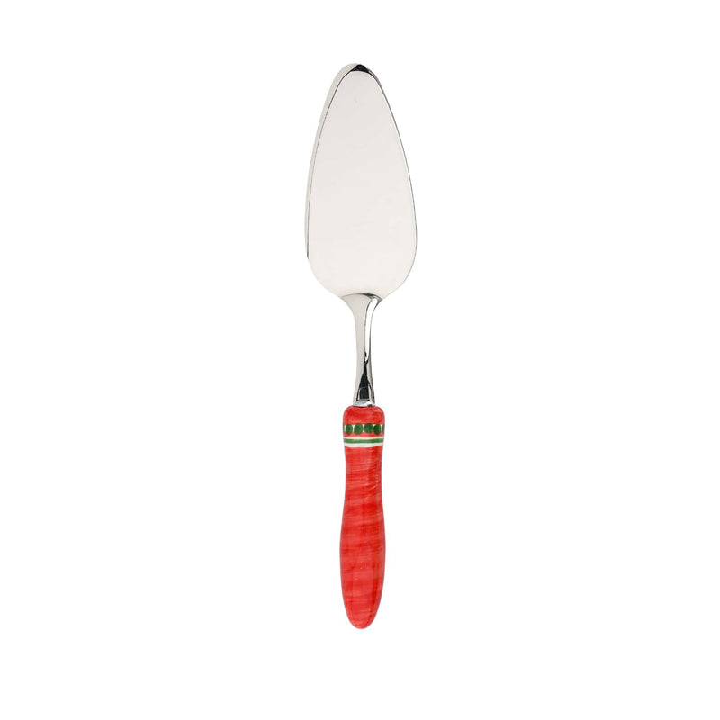 Positano Red and Green Pastry Server