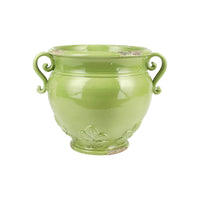 Rustic Garden Pistachio Basil Round Planter