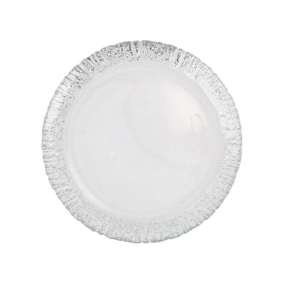 Rufolo Glass Platinum Dinner Plate