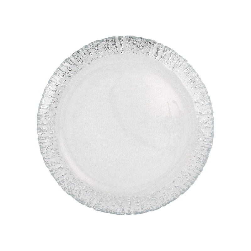 Rufolo Glass Platinum Dinner Plate