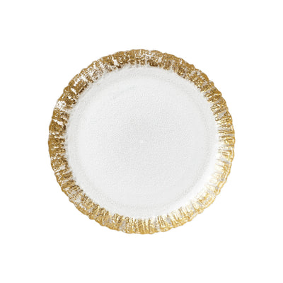 Rufolo Glass Gold Salad Plate by VIETRI