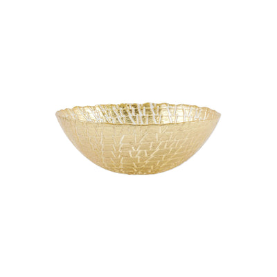 Rufolo Glass Gold Crocodile Small Bowl by VIETRI