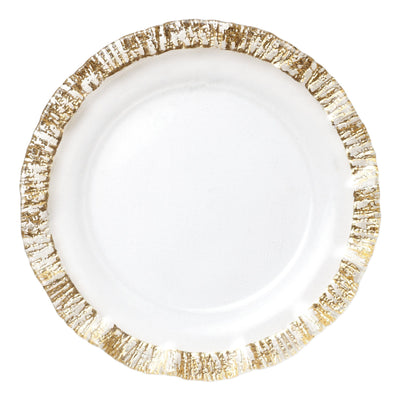 Rufolo Glass Gold Service Plate/Charger by VIETRI