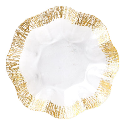 Rufolo Glass Gold Platter by VIETRI