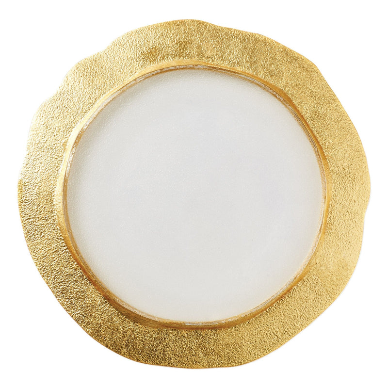 Rufolo Glass Gold Organic Service Plate/Charger by VIETRI
