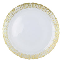 Rufolo Glass Gold Round Platter by VIETRI