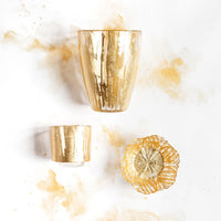 Rufolo Glass Gold Flower Small Bowl