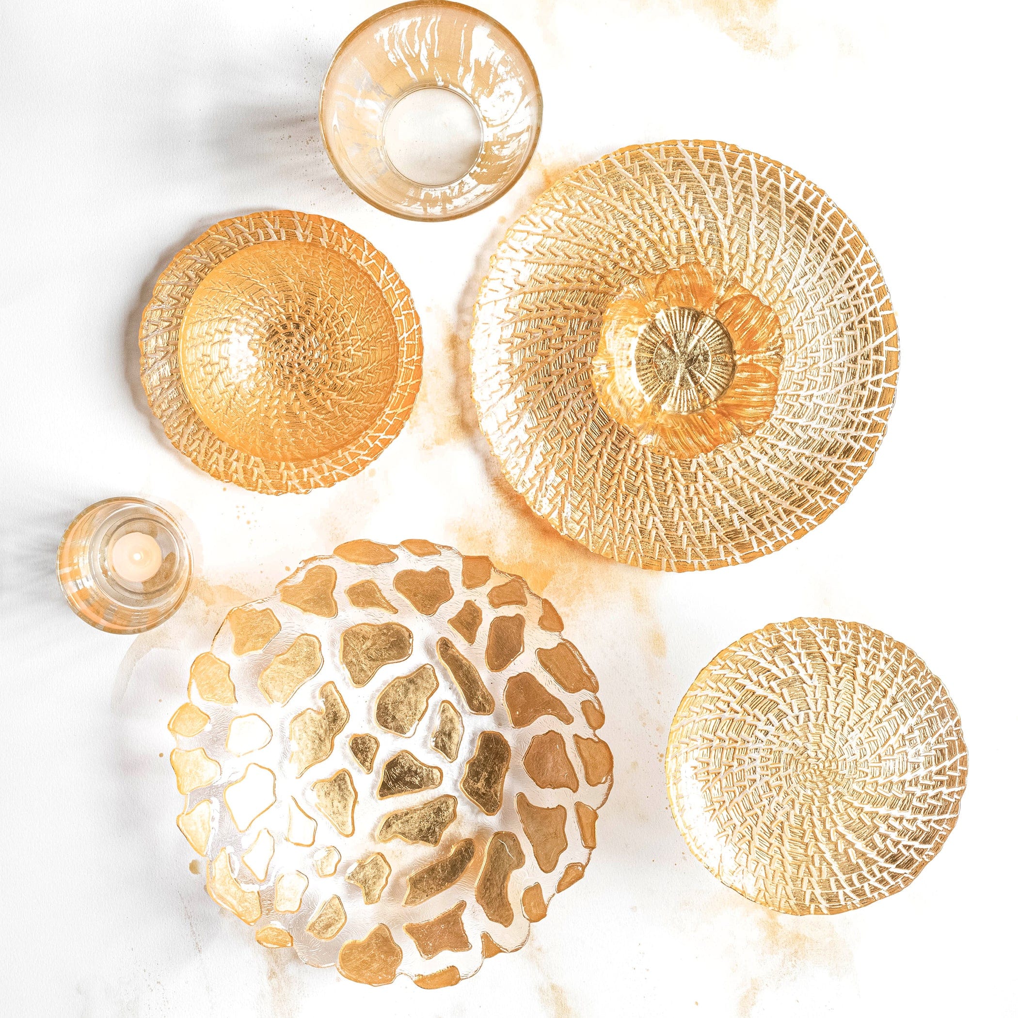 Rufolo Glass Gold Giraffe Medium Shallow Bowl – VIETRI