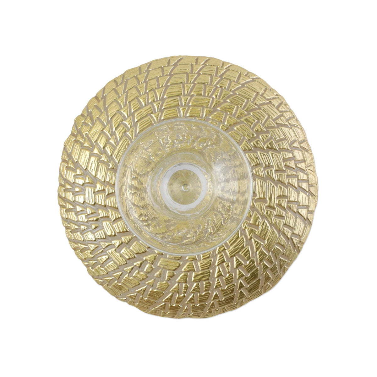 Rufolo Glass Gold Crocodile Small Cake Stand by VIETRI