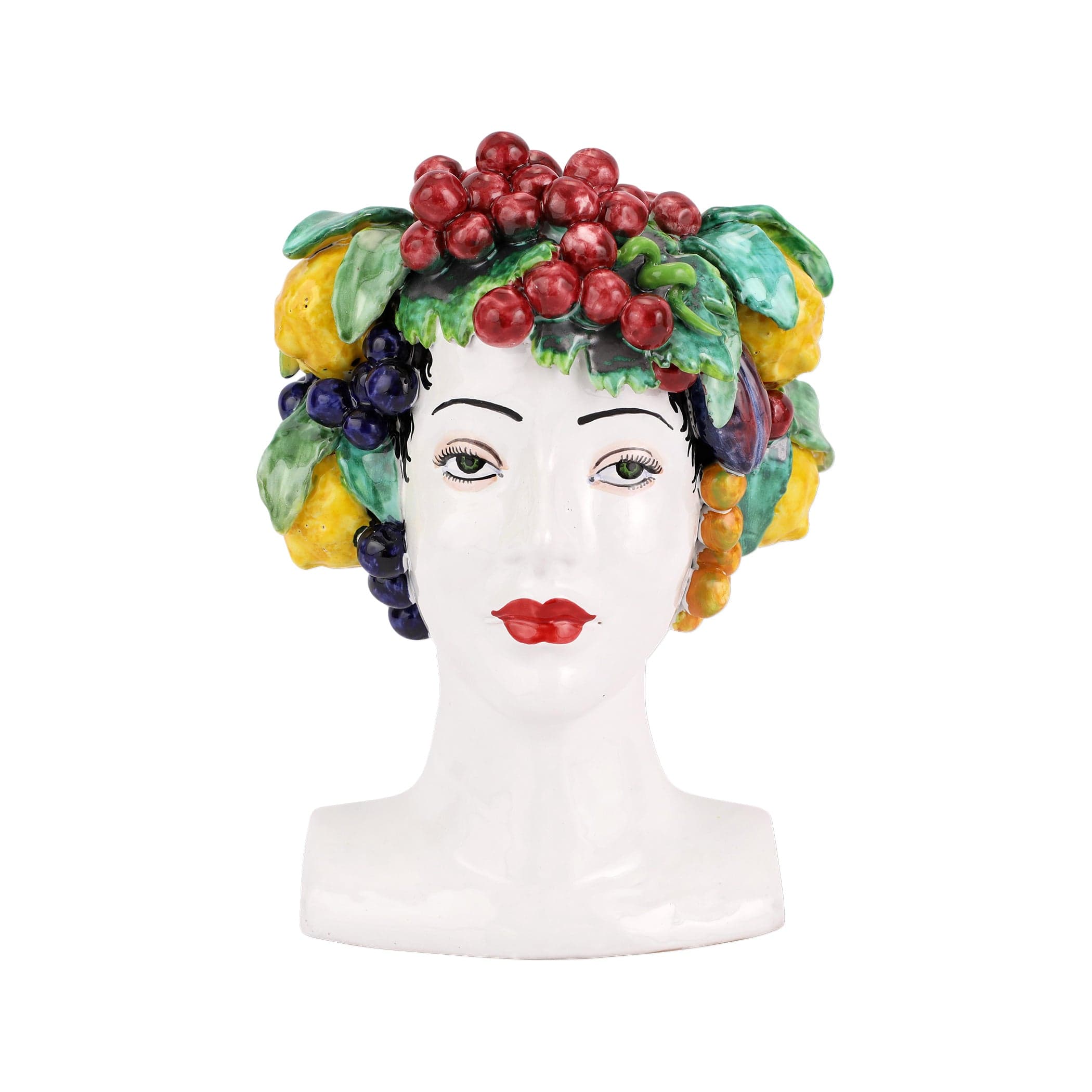 Ricardo Silveira 陶器製女性像　イタリア製　フィギリン Sicilian Heads Assorted Fruit Head – VIETRI