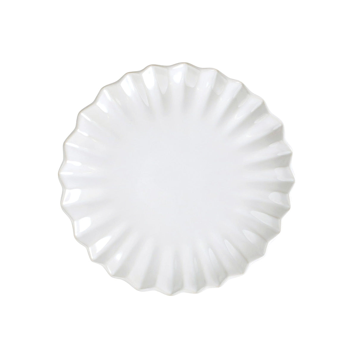 Incanto Stone White Pleated Salad Plate