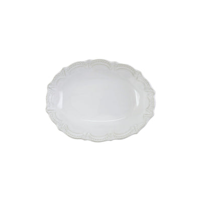 Incanto Stone White Lace Small Oval Bowl by VIETRI