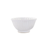 Incanto Stone White Stripe Small Serving Bowl by VIETRI