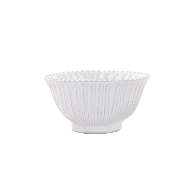 Incanto Stone White Stripe Small Serving Bowl by VIETRI