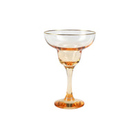 Rainbow Amber Margarita Glass