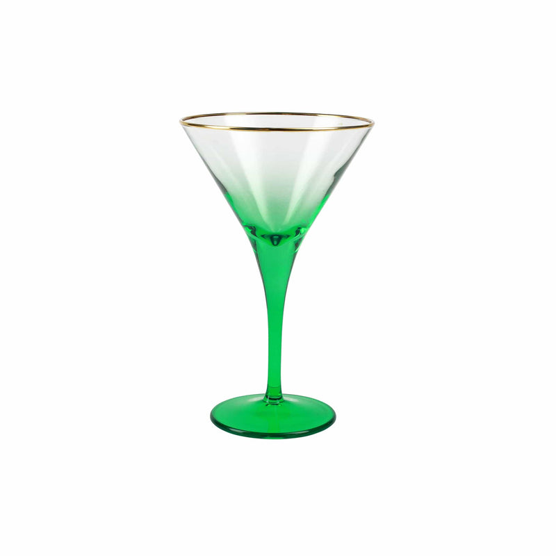 Rainbow Emerald Martini Glass