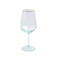 Rainbow Green Wine Glass by VIETRI