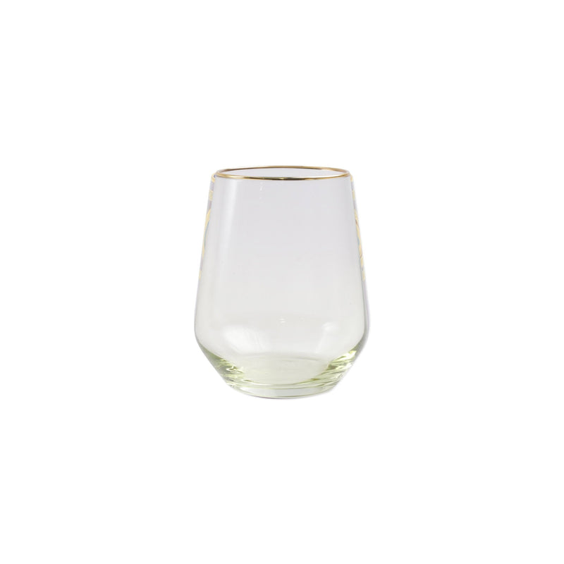 Rainbow Green Stemless Wine Glass by VIETRI