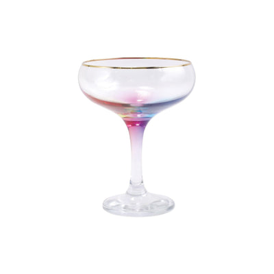 Rainbow Coupe Champagne Glass by VIETRI