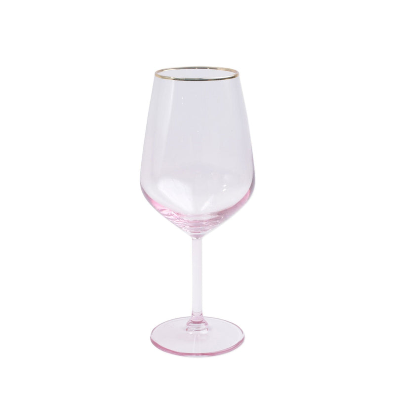 Rainbow Pink Wine Glass by VIETRI