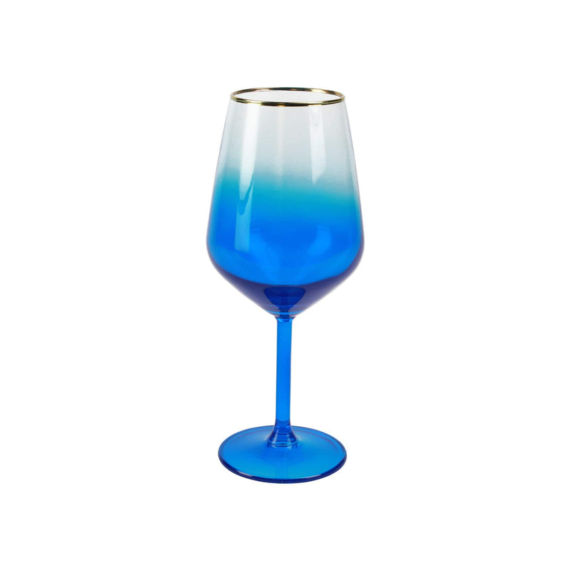Rainbow Sapphire Wine Glass