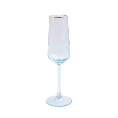 Rainbow Turquoise Champagne Flute by VIETRI