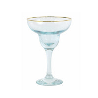 Rainbow Turquoise Margarita Glass