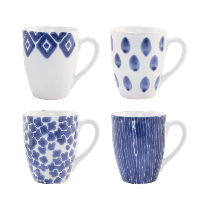 Santorini Assorted Mugs - Set of 4 by VIETRI
