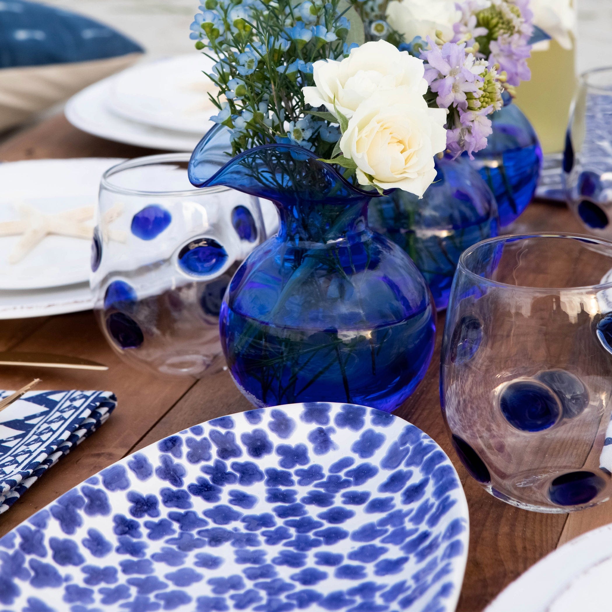 Santorini Flower Narrow Oval Platter – VIETRI
