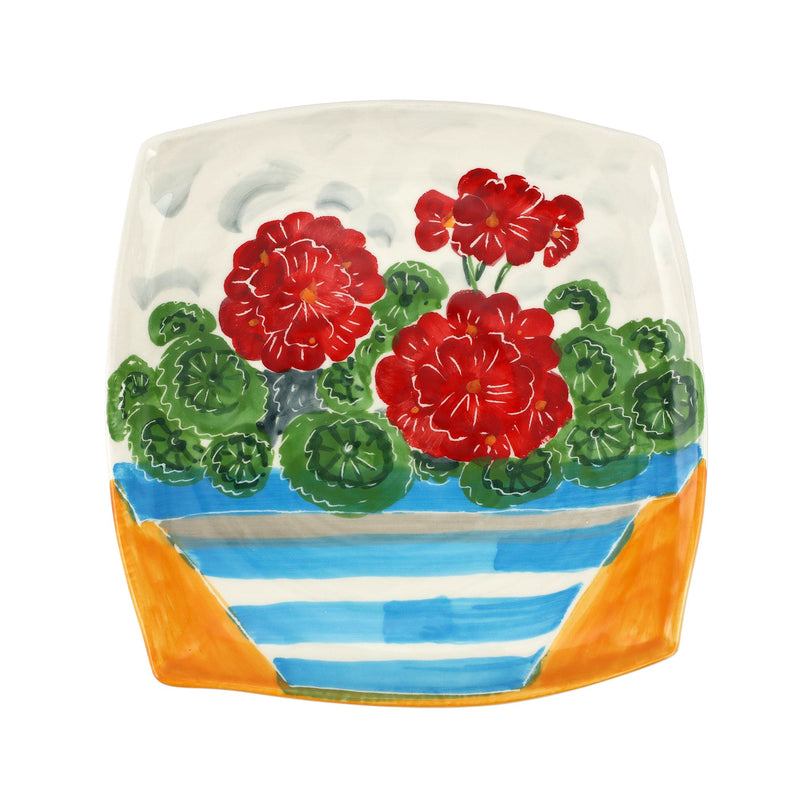 Wall Plates Red Geraniums Wall Plate