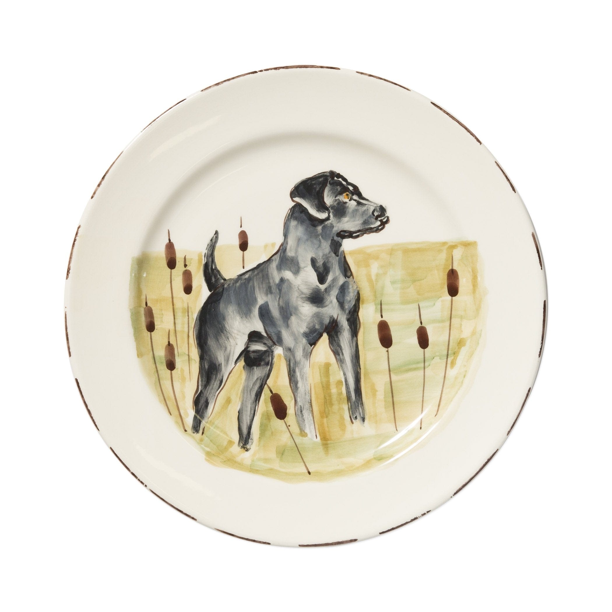 Wildlife Black Hunting Dog Dinner Plate – VIETRI