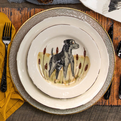 Wildlife Black Hunting Dog Salad Plate