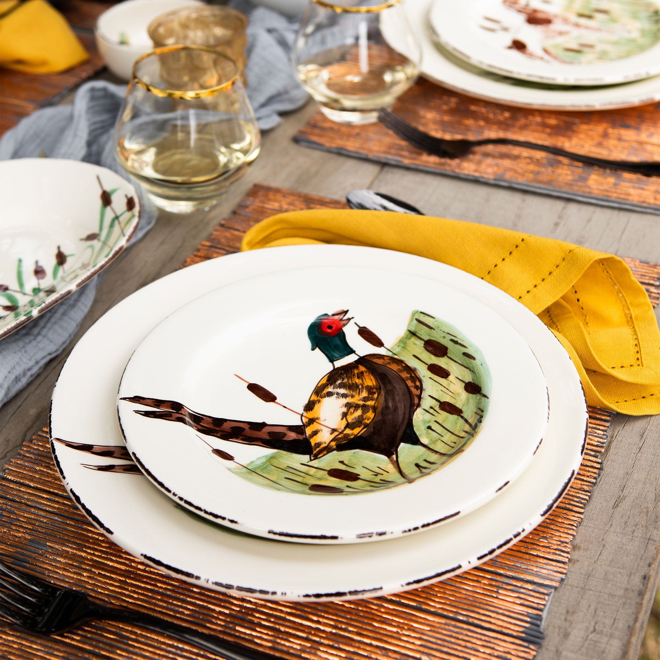 Wildlife Pheasant Salad Plate – VIETRI