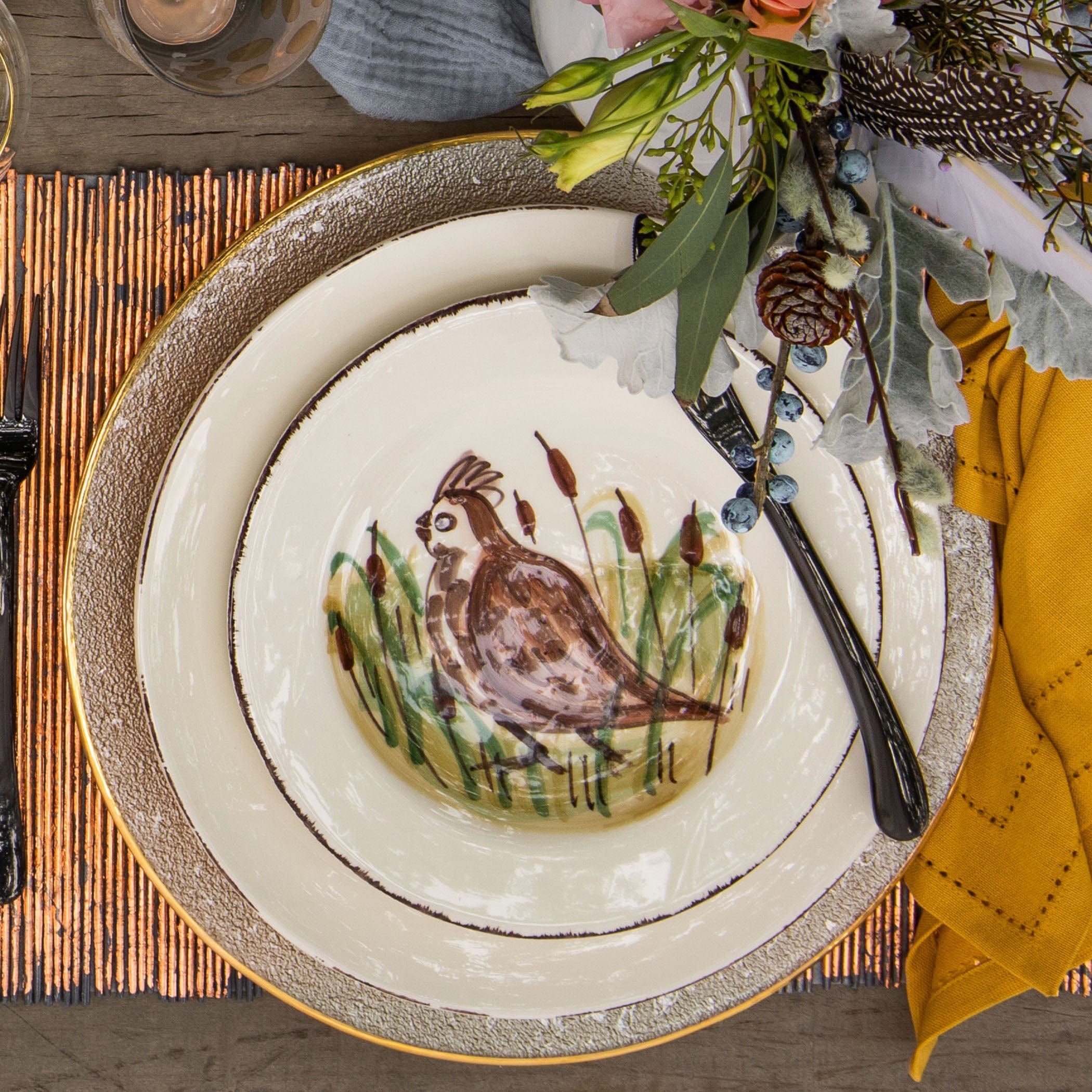 Wildlife Quail Salad Plate – VIETRI