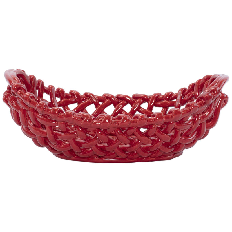 Woven Baskets Red Large Basket by VIETRI